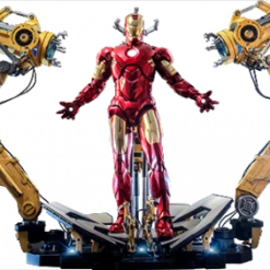 Brandneu 🌟 Hot Toys Iron Man 2: Iron Man Mark IV Mit Suit-Up Gantry - Deluxe Version Quarter Scale Series Actionfigur 😀
