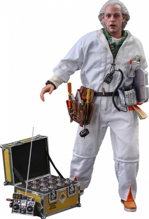 Coupon 🎉 Hot Toys Zurück In Die Zukunft: Doc Brown (Deluxe Version) - Movie Masterpiece Series Actionfigur 🥰