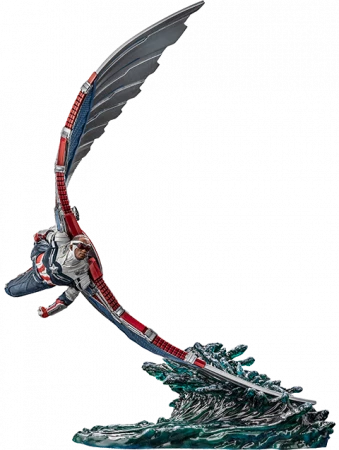 Auslauf 😀 Iron Studios The Falcon And The Winter Soldier: Captain America Sam Wilson - Deluxe BDS Art Scale Statue 😉