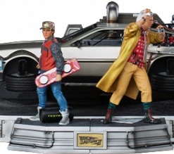 Coupon 🔔 Iron Studios Zurück In Die Zukunft II: DeLorean (Full Set) - Deluxe Version Art Scale Statue ✔️